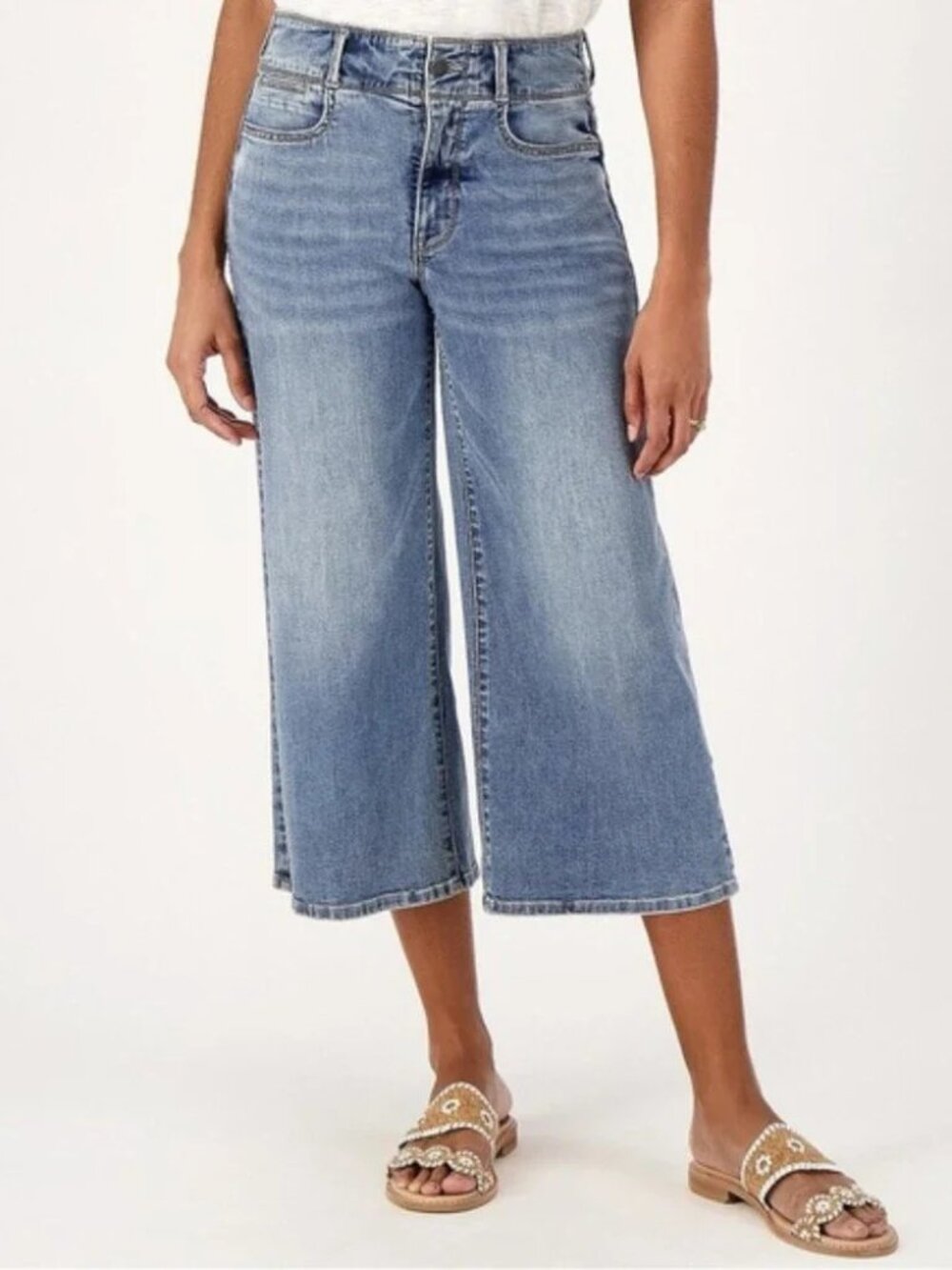 NYDJ HR Major Capri Jeans Women Light Blue Denim,  NWT
